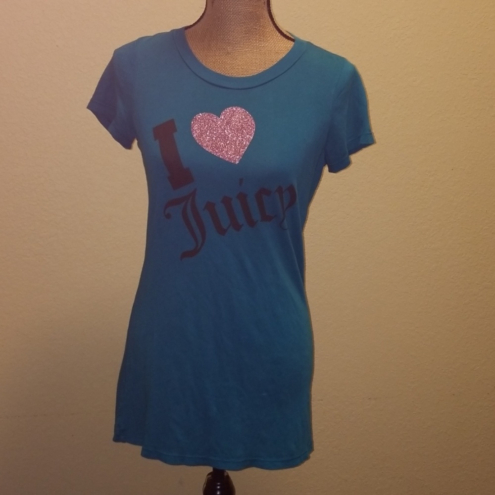 Juicy couture small I ♥️ Juicy teal t shirt